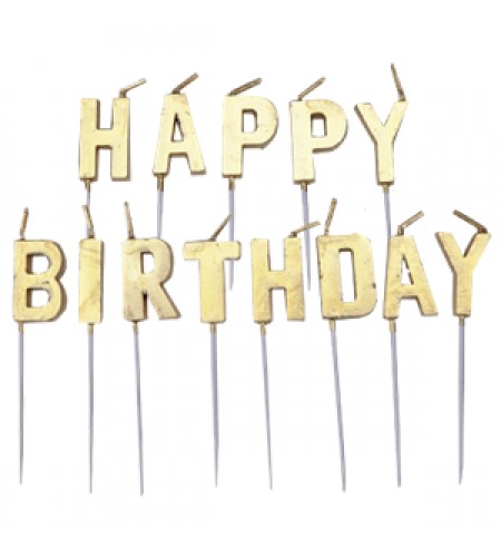 VELAS DOURADAS HAPPY BIRTHDAY